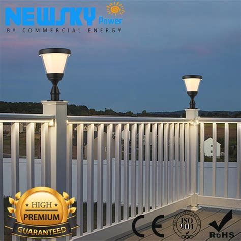 Solar Pillar Light Solar LED Outdoor Light Waterproof IP65 Fence .